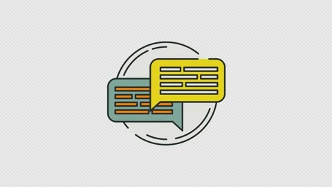 Speech bubble, chat, Business Dialog. icon loop animation with alpha channel, Stock Footage 210642145