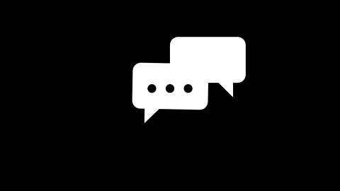 Speech Bubble Chat Conversation Icon Motion Graphic Animation Loop 動画素材 341812816