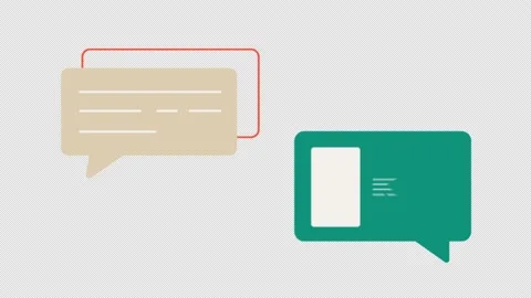 Speech bubble chat icon animation set. 4k animation of chat bubble speech icon Stock Footage 165420924