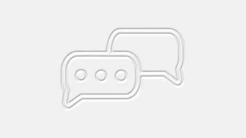 Speech bubble chat icon isolated on white background. Message icon Stock Footage 156137044
