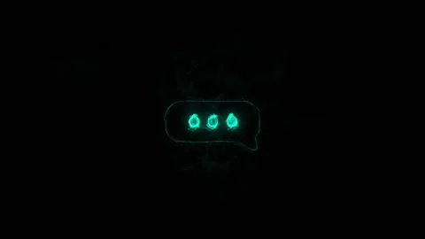 Speech bubble chat icon isolated on white background. Connected lines with dots Video stock 169301216