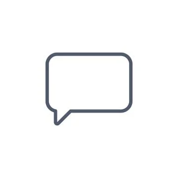 Speech bubble, chat icon linear style. Minimalism style. Blank template, vect Stock Illustration