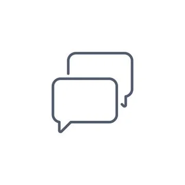 Speech bubble, chat icon linear style. Minimalism style. Blank template, vect Illustrazione stock
