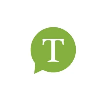 Speech bubble, chat icon linear style. Minimalism style. Letter F for text. v Stock Illustration