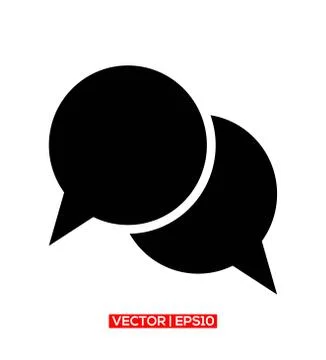 Speech bubble chat icon vector logo symbol or illustration. Stock Illustration