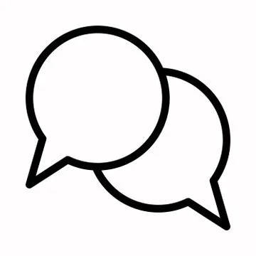 Speech bubble chat icon vector logo symbol or illustration. Stock Illustration