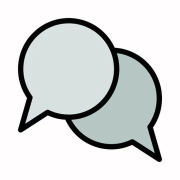 Speech bubble chat icon vector logo symbol or illustration. Stock Illustration
