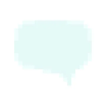 Speech bubble chat message dialog box pixel art style icon light blue color UI Ilustración de archivo