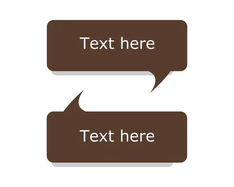 Speech bubble for chat with text color word sample. Vector illustration. Stockillustratie