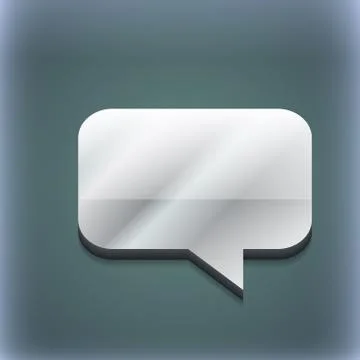 Speech bubble, Chat think icon symbol. 3D style. Trendy, modern design with spac Illustrazione stock