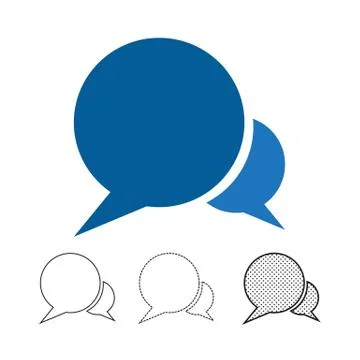 Speech bubble chat vector icon Stock Illustration