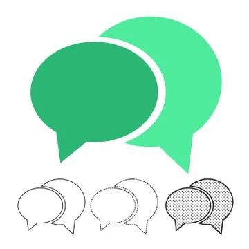 Speech bubble chat vector icon Stock Illustration