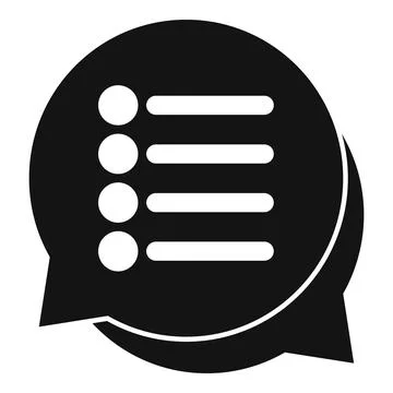Speech bubble with checklist icon showing survey or poll Stock Illustration