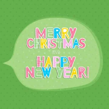 This is a speech bubble for Christmas Stock Illustration