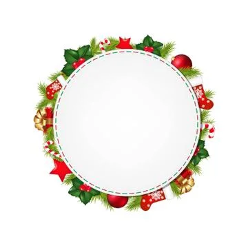 Speech bubble with christmas symbol Stock Illustration