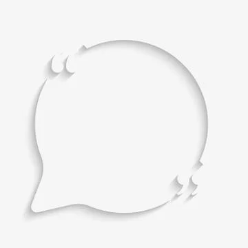 Speech Bubble Circle. Empty Quote Bracket. Illustrazione stock