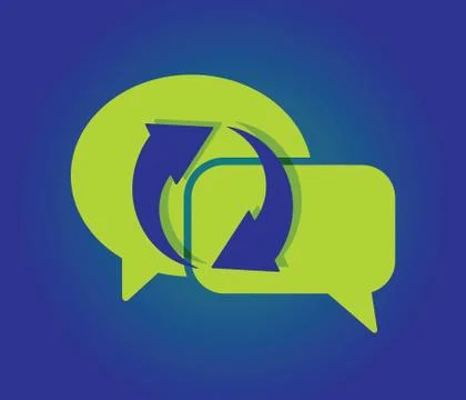 Speech bubble circled Illustrazione stock