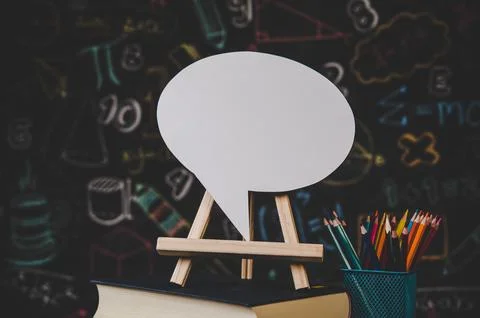 Speech bubble in the classroom Foto stock