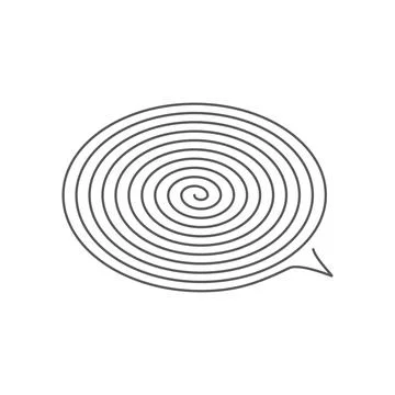 Speech bubble with clear and neat round order of thread inside Stock-Illustration