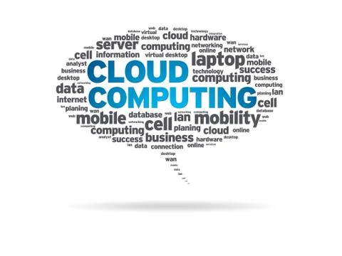 Speech bubble - cloud computing Stock Illustration