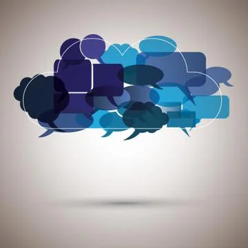 Speech Bubble Cloud 스톡 일러스트