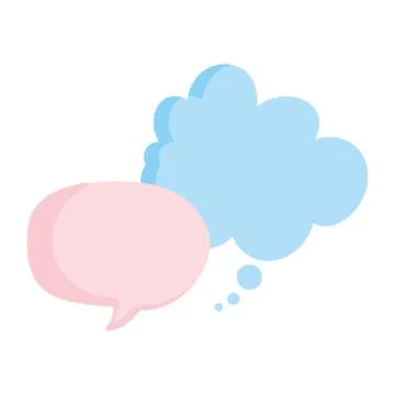 Speech bubble cloud talk design icon on white background Stock Illustration