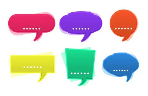 Speech Bubble Collection Set Stock Illustration