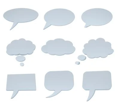 Speech bubble collection on white Stock Illustration