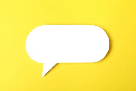 Speech bubble on color background text palce Stock Photos