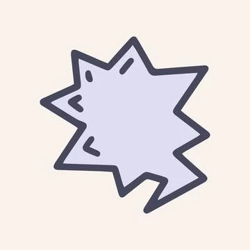 Speech bubble color vector doodle simple icon Stock Illustration