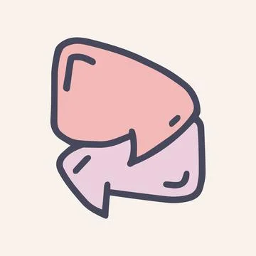 Speech bubble color vector doodle simple icon Stock Illustration
