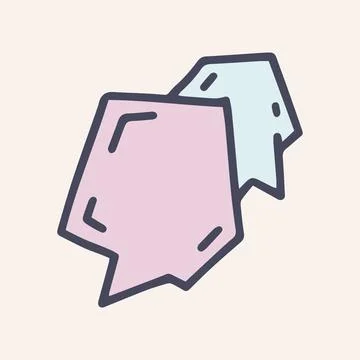Speech bubble color vector doodle simple icon Stock Illustration