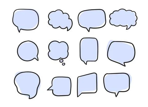 Speech bubble color vector illustration Stock Illustration