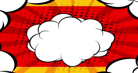 Speech bubble on colorful pop art background Stock Footage 173352937