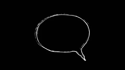 Speech Bubble comic book style on black background Stock Footage 148258779