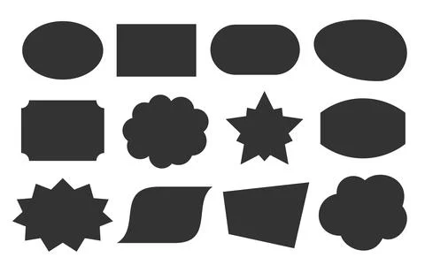 Speech bubble comic page chat massage text box set Stock Illustration