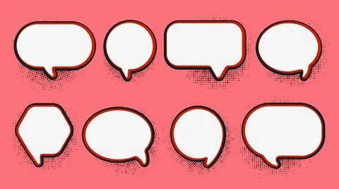 Speech Bubble Comic Style Stock Illustration