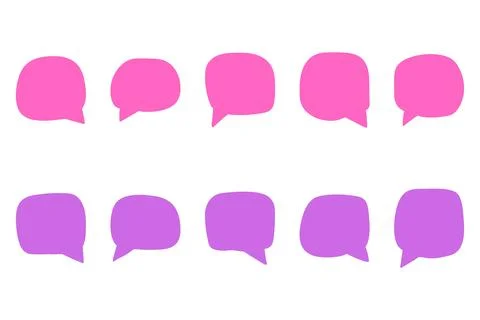 Speech bubble communication design set Stock Illustration