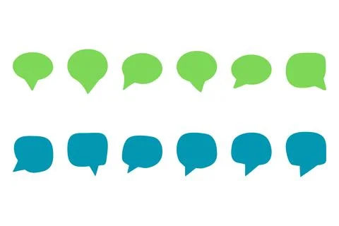 Speech bubble communication design set Stock Illustration