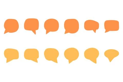 Speech bubble communication design set Stock Illustration