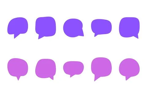 Speech bubble communication design set Stock Illustration