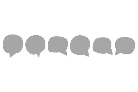 Speech bubble communication design set Stock Illustration