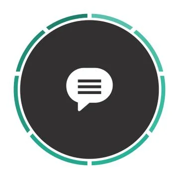 Speech bubble computer symbol Stock Illustration