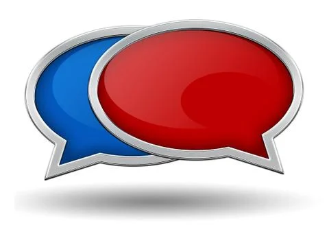 Speech bubble concept 3d illustration Illustrazione stock