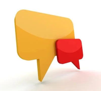 Speech bubble concept  3d illustration Stock Illustration