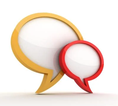 Speech bubble concept  3d illustration Stock Illustration