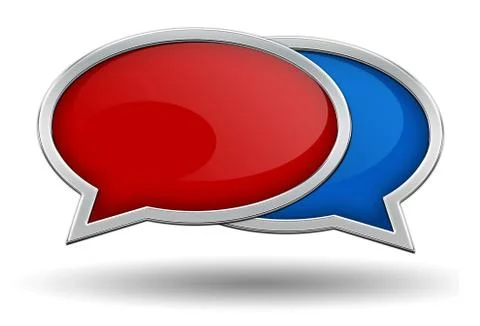 Speech bubble concept  3d illustration Stock Illustration