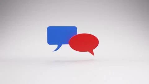 Speech bubble, concept of message chatting, 3D rendering Stock Illustration