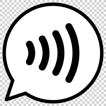 Speech bubble with the contactless payment symbol Stock Illustration