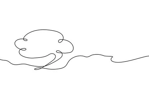Speech bubble continuous line drawing. Black isolated linear Stock Illustration
